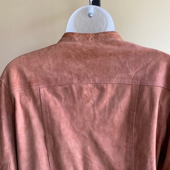 Mango MNG Rose Suede Leather Biker Jacket - Picture 4 of 13